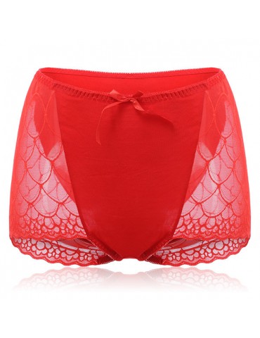 Breathable Lace Stretchy High Waist Panties For Women