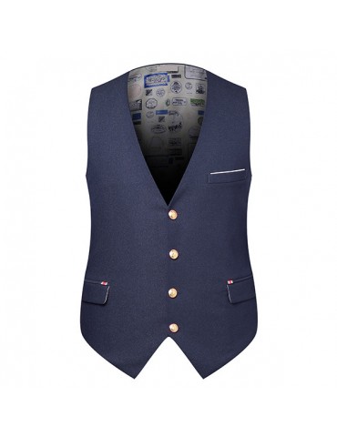British Style Business Casual Slim Fit Vest for Men