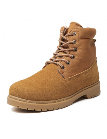 Large Size Men Suede Lace Up Soft Casual Outdoor Boots