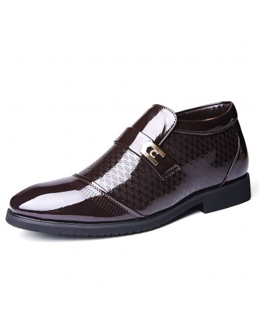 Men Microfiber Leather Non-slip Warm Lining Business Casual Boots