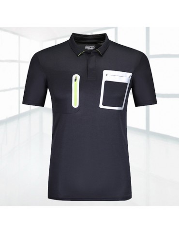 Mens Referee Uniform Sports Running Training Quick-drying Breathable Casual Tops